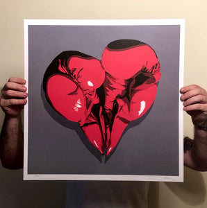 Boxing Glove Heart Lithograph