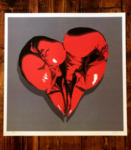 Boxing Glove Heart Lithograph